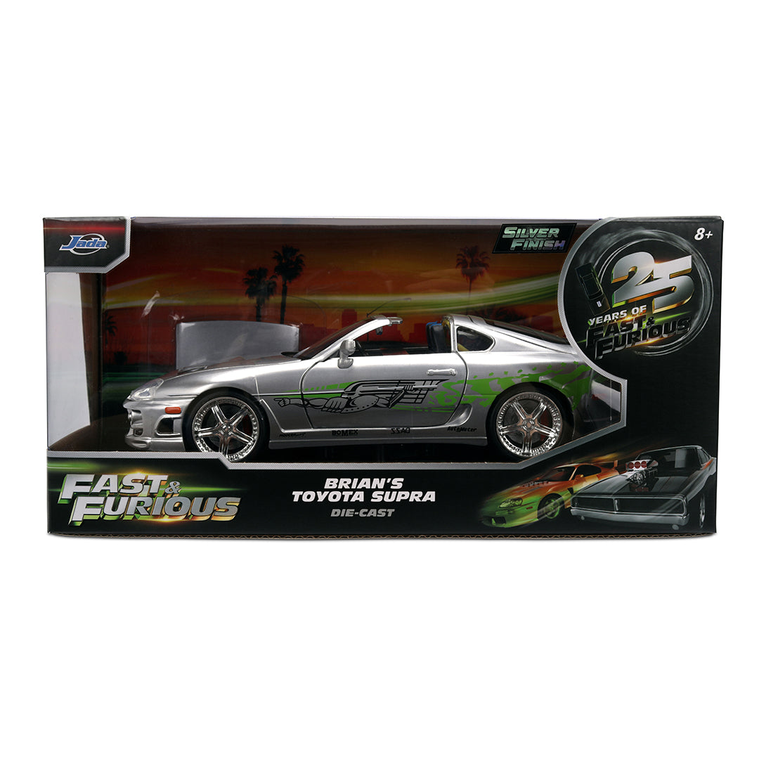 ワイルド・スピード 1/24スケール BRIAN'S TOYOTA SUPRA ダイキャストミニカー 25周年記念特別塗装 SILVER FINISH