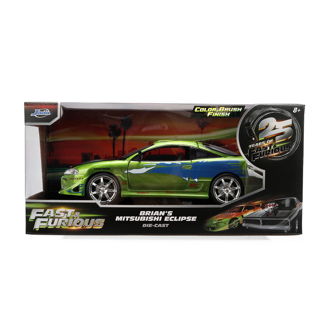 ワイルド・スピード 1/24スケール BRIAN'S MITSUBISHI ECLIPSE ダイキャストミニカー 25周年記念特別塗装 COLOR BRUSH FINISH
