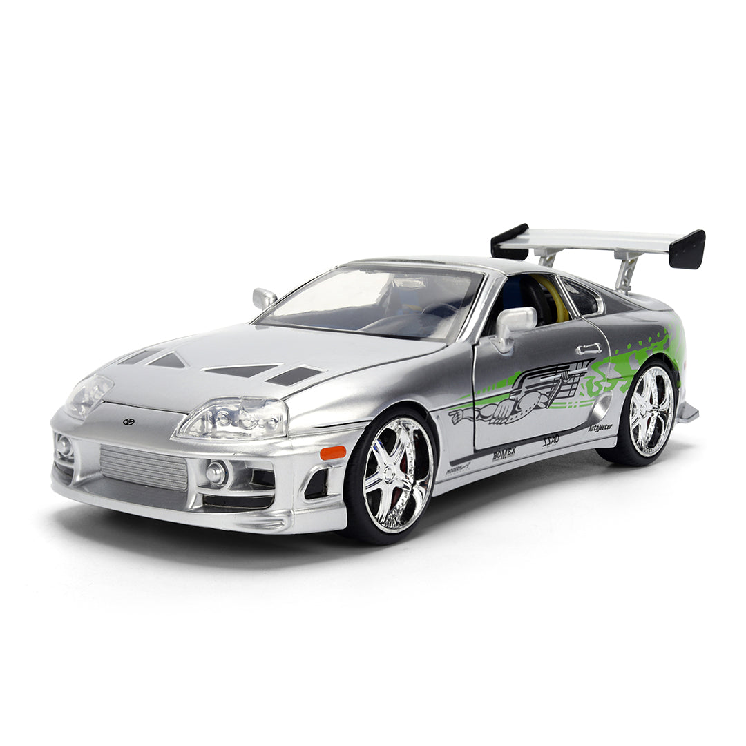 ワイルド・スピード 1/24スケール BRIAN'S TOYOTA SUPRA ダイキャストミニカー 25周年記念特別塗装 SILVER FINISH