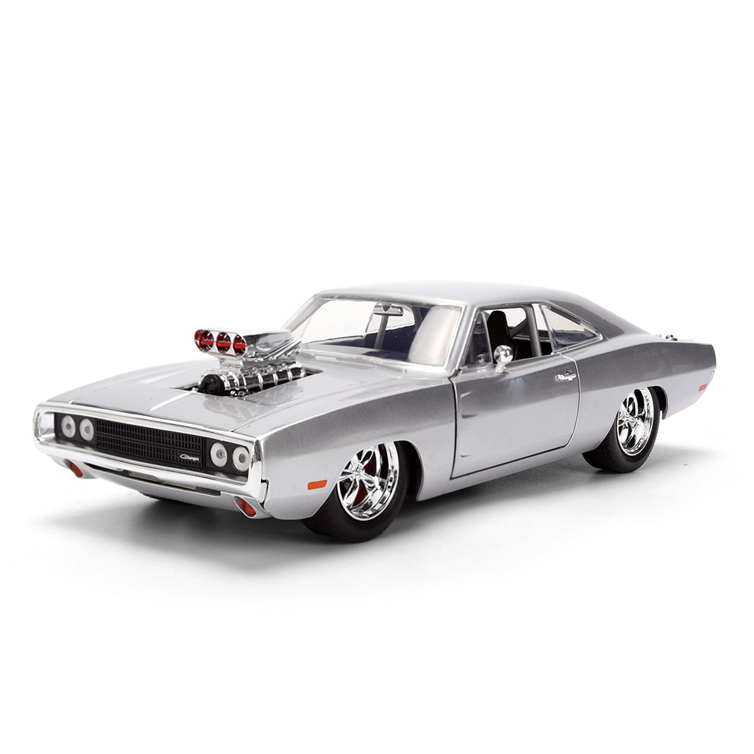 ワイルド・スピード 1/24スケール DOM'S 1970 DODGE CHARGER ダイキャストミニカー 25周年記念特別塗装 SILVER FINISH