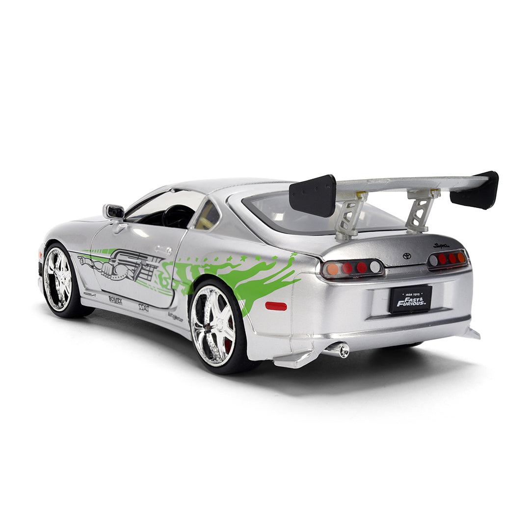 ワイルド・スピード 1/24スケール BRIAN'S TOYOTA SUPRA ダイキャストミニカー 25周年記念特別塗装 SILVER FINISH