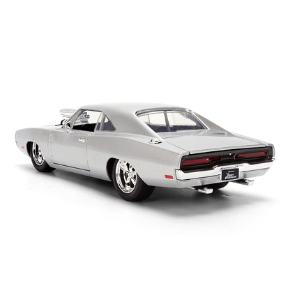 ワイルド・スピード 1/24スケール DOM'S 1970 DODGE CHARGER ダイキャストミニカー 25周年記念特別塗装 SILVER FINISH
