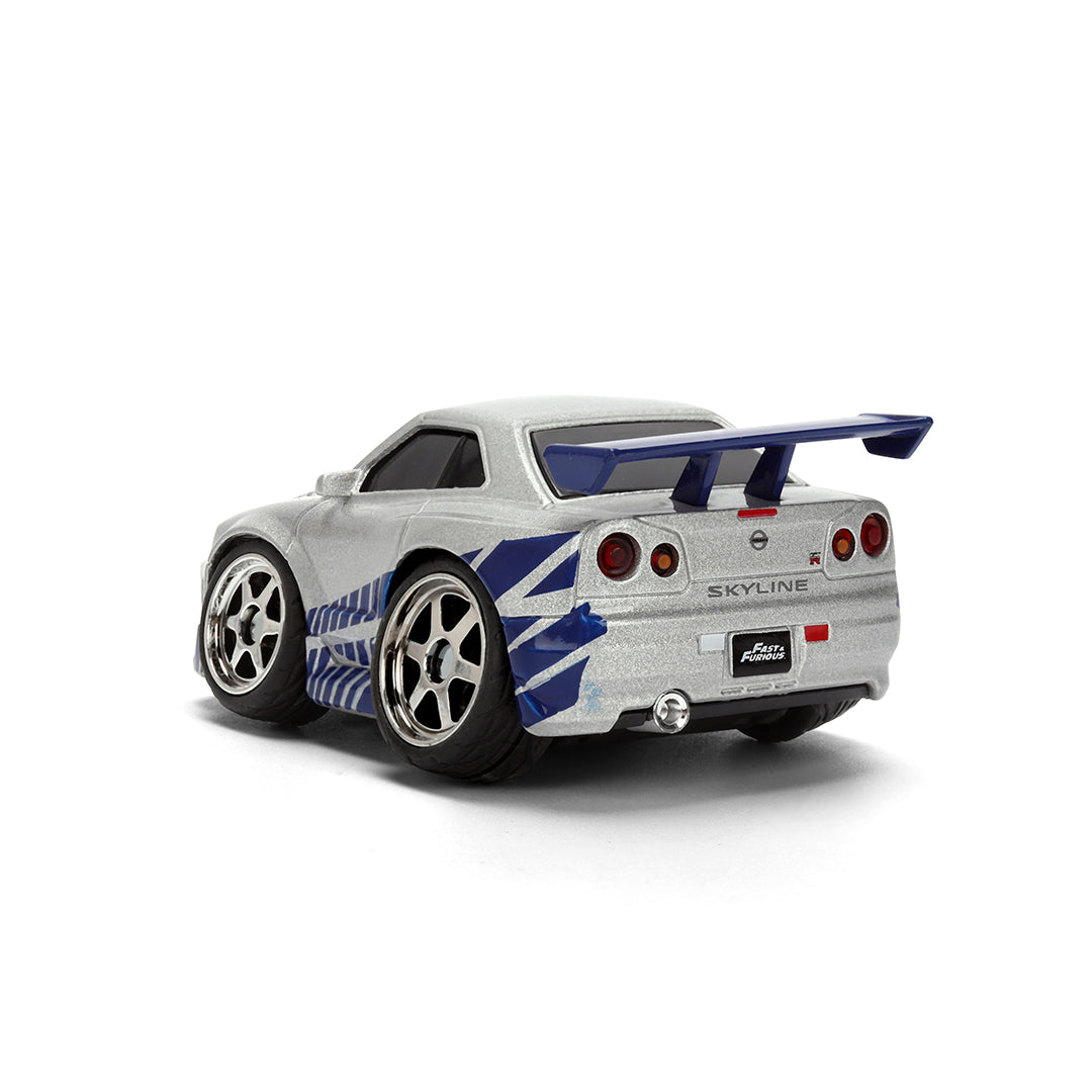 ワイルド・スピード Small Blocks 小サイズ 2002 Nissan Skyline GT-R R34 ダイキャストミニカー