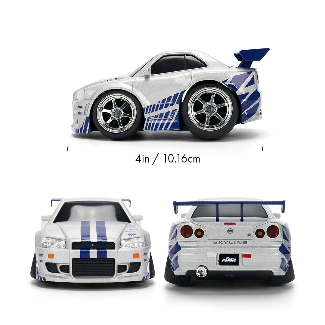ワイルド・スピード Small Blocks 大サイズ 2002 Nissan Skyline GT-R R34 ダイキャストミニカー