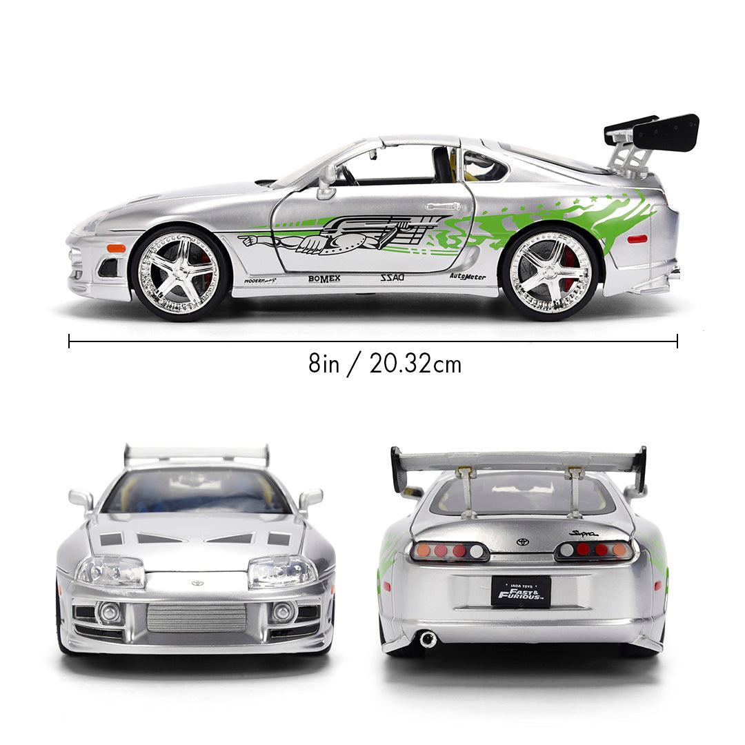 ワイルド・スピード 1/24スケール BRIAN'S TOYOTA SUPRA ダイキャストミニカー 25周年記念特別塗装 SILVER FINISH