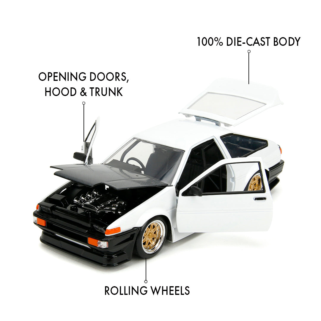 JDM TUNERS 1/24 1986 Toyota Trueno AE86 ダイキャストミニカー 35956