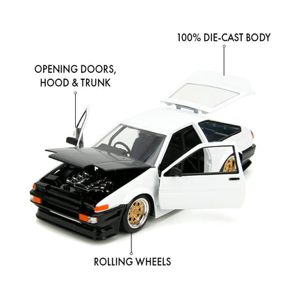 JDM TUNERS 1/24 1986 Toyota Trueno AE86 ダイキャストミニカー 35956