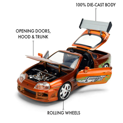 ワイルド・スピード 1/24スケール BRIAN'S TOYOTA SUPRA ダイキャストミニカー 25周年記念特別塗装 COLOR BRUSH FINISH