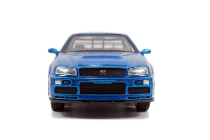 ワイルド・スピード 1/32 BRIAN'S NISSAN SKYLINE GT-R [BNR34] BLUE ダイキャストミニカー