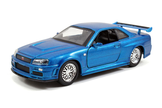 ワイルド・スピード 1/32 BRIAN'S NISSAN SKYLINE GT-R [BNR34] BLUE ダイキャストミニカー